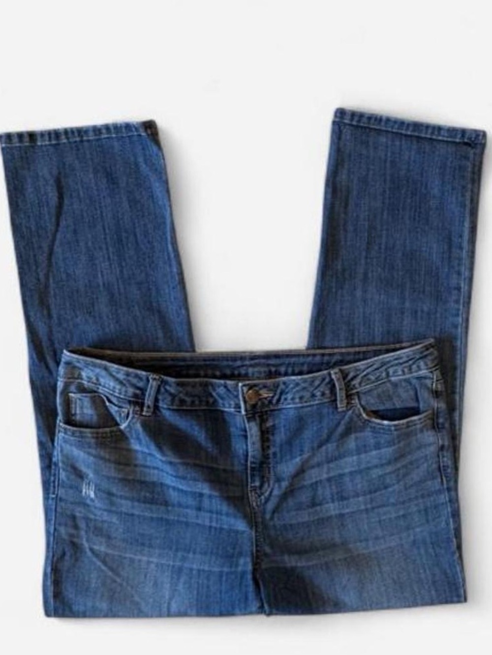 Simply Vera Vera Wang Size 16 Straight Leg Stretch Jeans Medium Wash